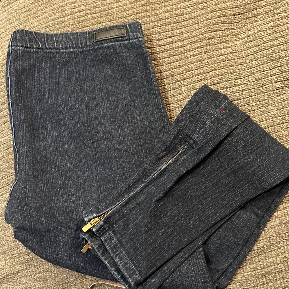 Joe’s Jeans Large denim legging with zips at ankles